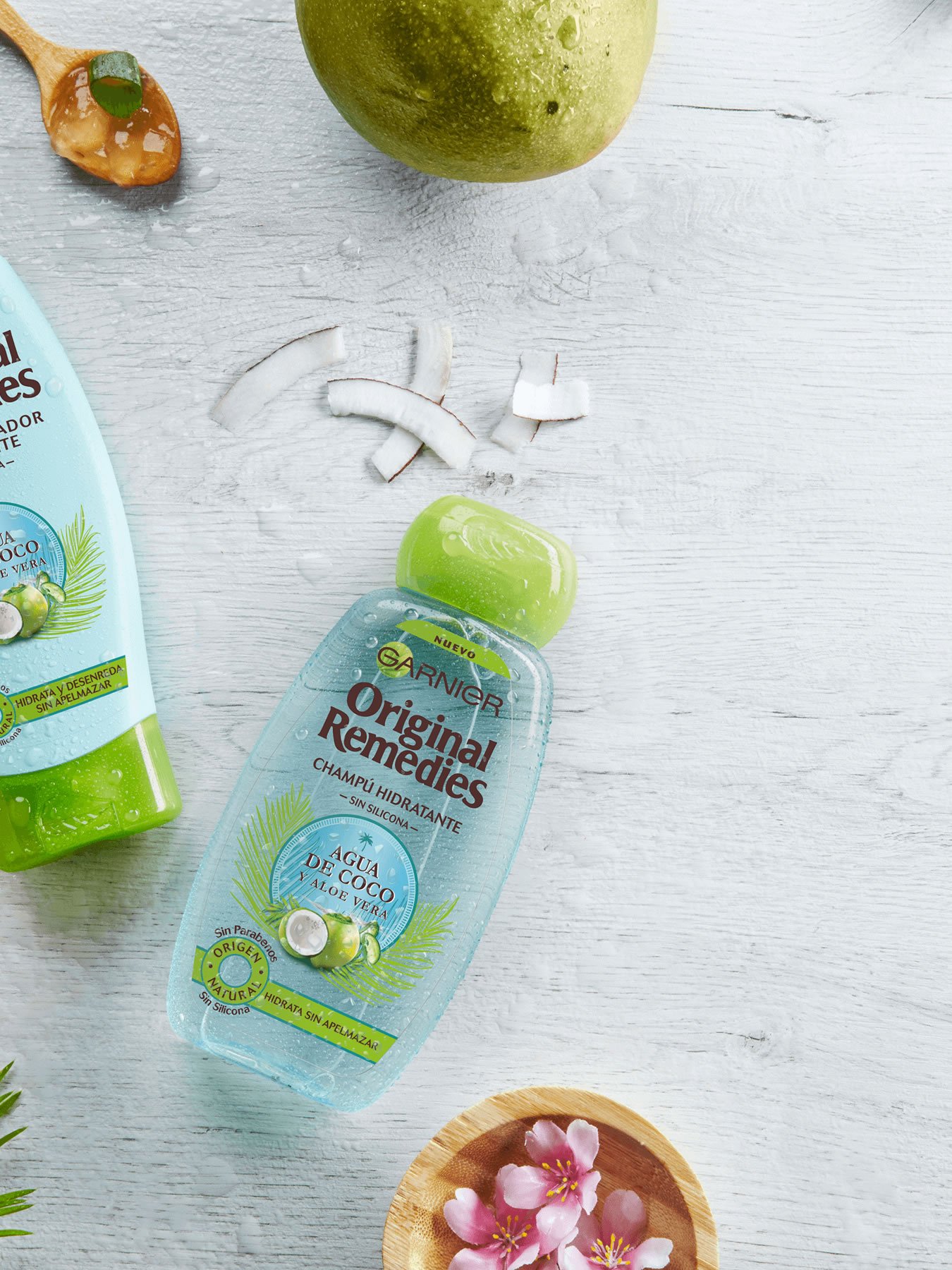 Acondicionador hidratante Agua de Coco y Aloe Vera